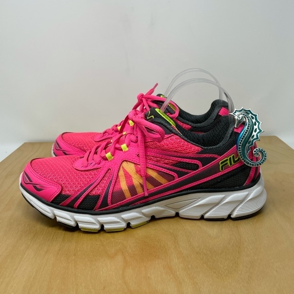Fila Shoes - FILA Cool Max Pink/Charcoal/Citron Running Shoes Size 9